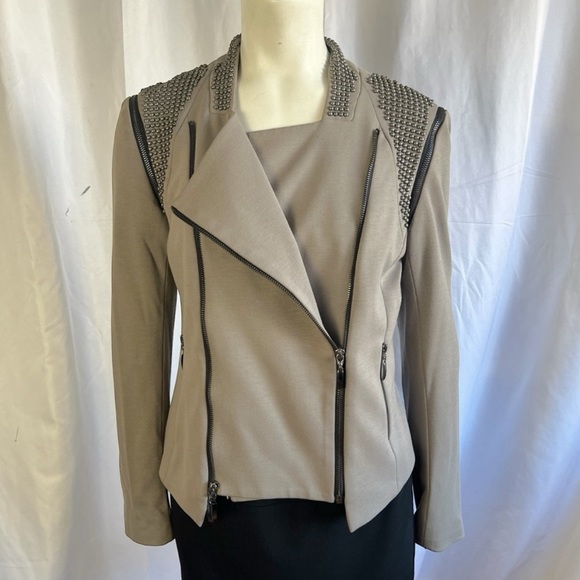 NWT 🤩MINICUCCI X MARCANIO JACKET 2 in 1 SLEEVELESS JACKET MOTO STYLE 🙌🌟 - Picture 3 of 8